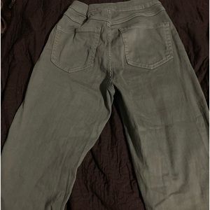 Green high waisted flares size 27